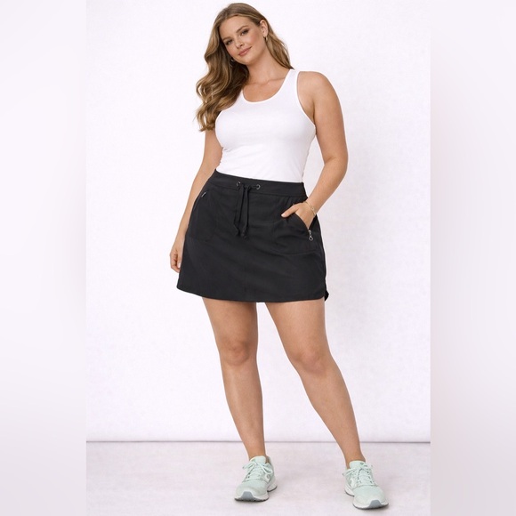 💜Free Country Black Drawstring Active Skort - Picture 10 of 10